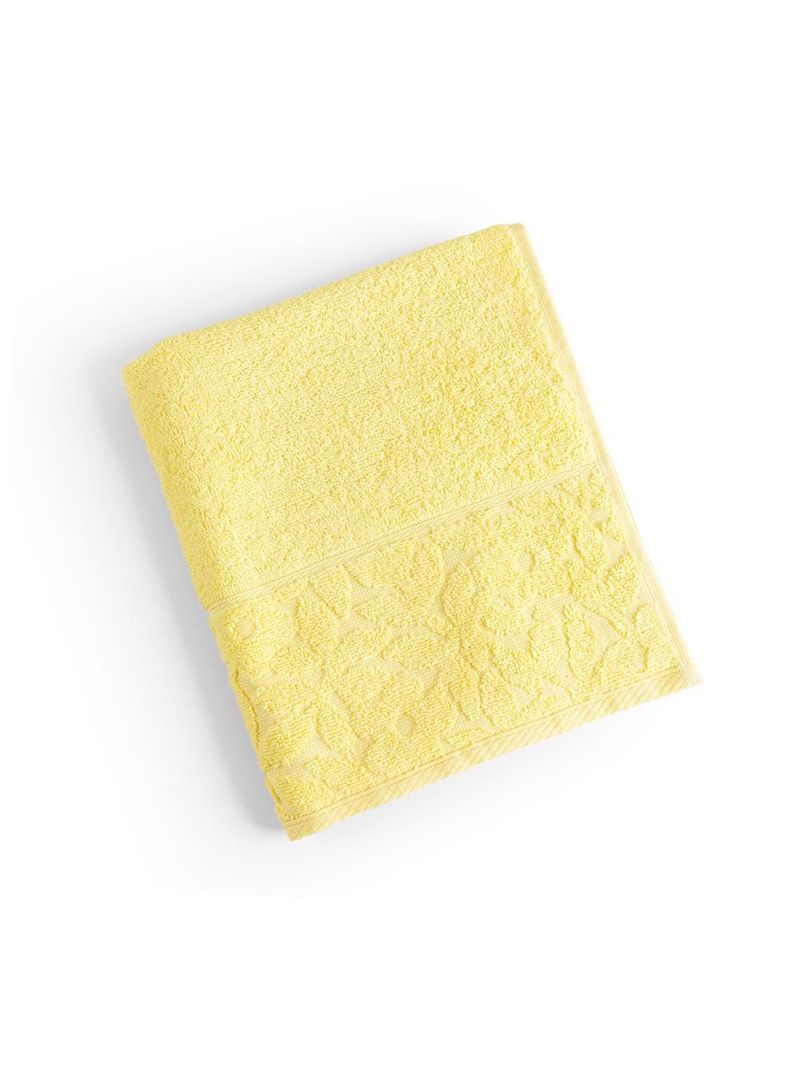 Jogo de banho blume toalhas macias 100% algodão fio penteado 5 peças amarelo e bege