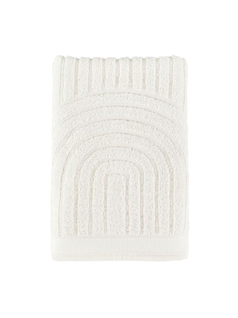 Jogo de banho dunna toalhas macias 100% algodão fio penteado 5 peças off white