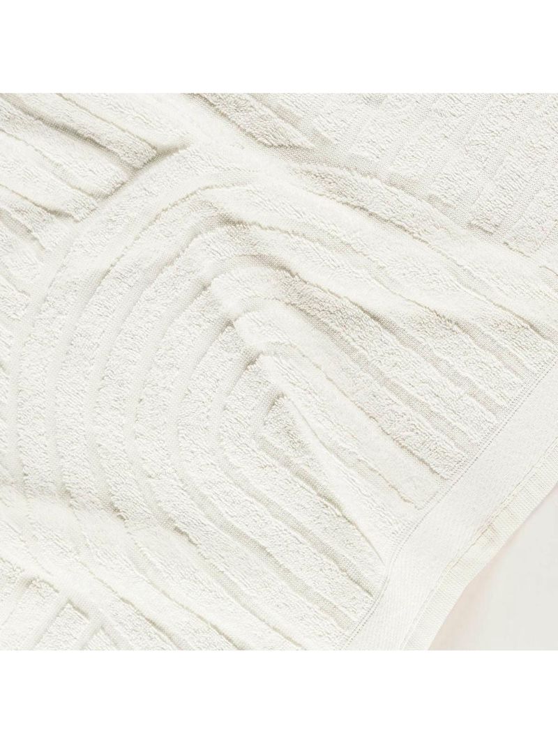 Jogo de banho dunna toalhas macias 100% algodão fio penteado 5 peças off white