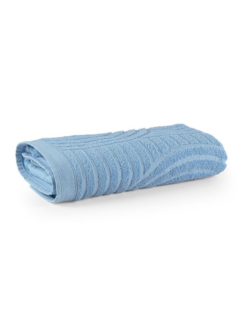 Jogo de banho dunna toalhas macias 100% algodão fio penteado 5 peças oceano azul