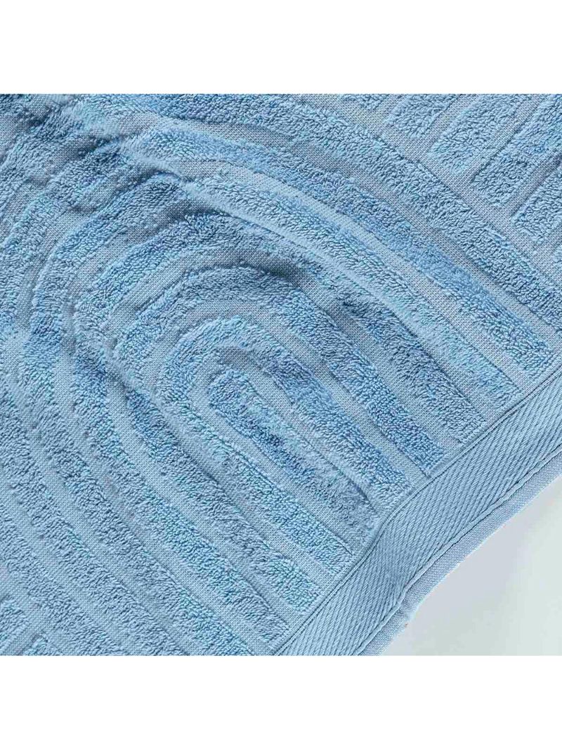 Jogo de banho dunna toalhas macias 100% algodão fio penteado 5 peças oceano azul