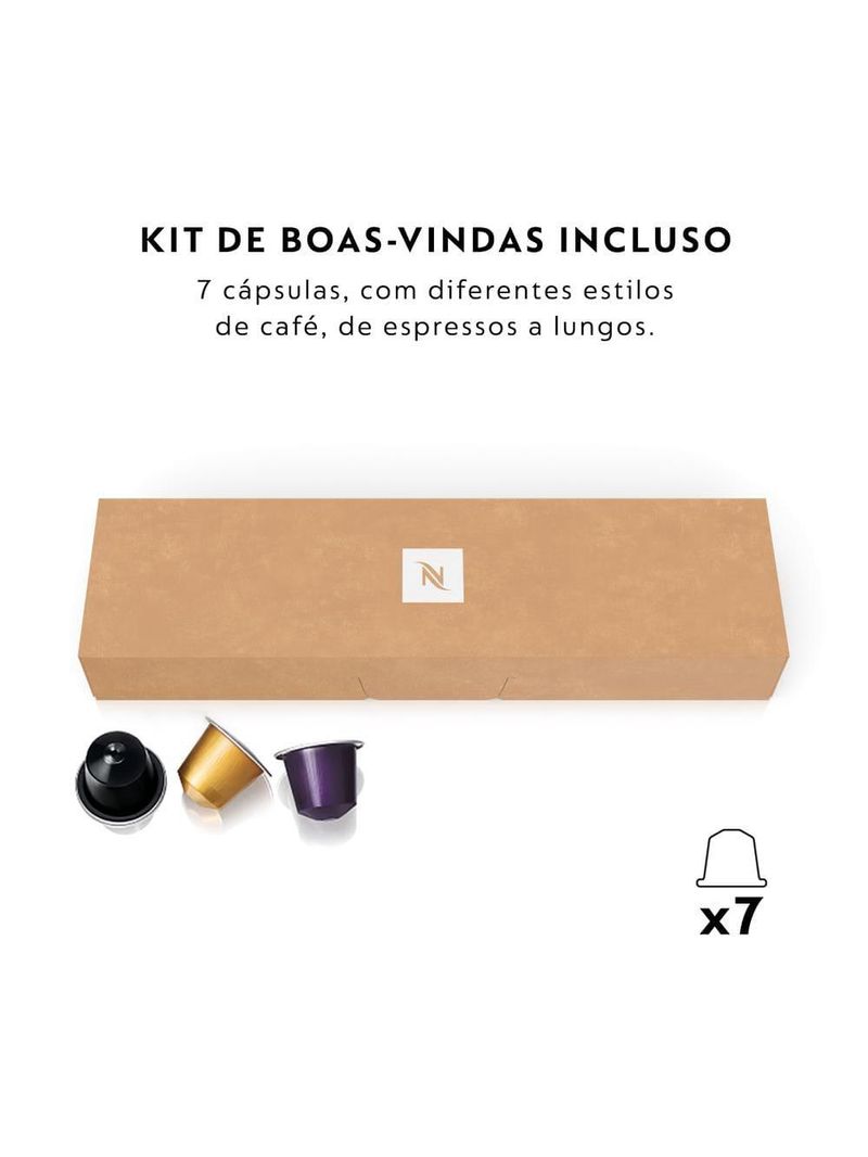 Cafeteira nespresso essenza mini c30 com kit de cápsulas para degustação - preta