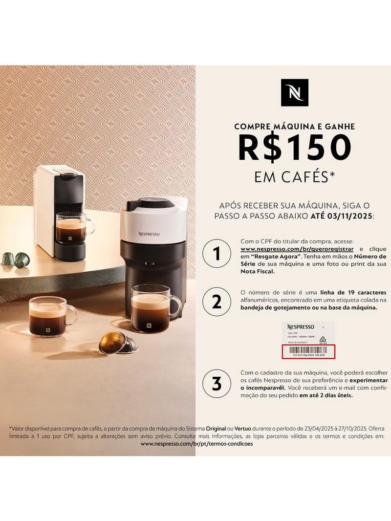 Cafeteira nespresso essenza mini c30 com kit de cápsulas para degustação - preta