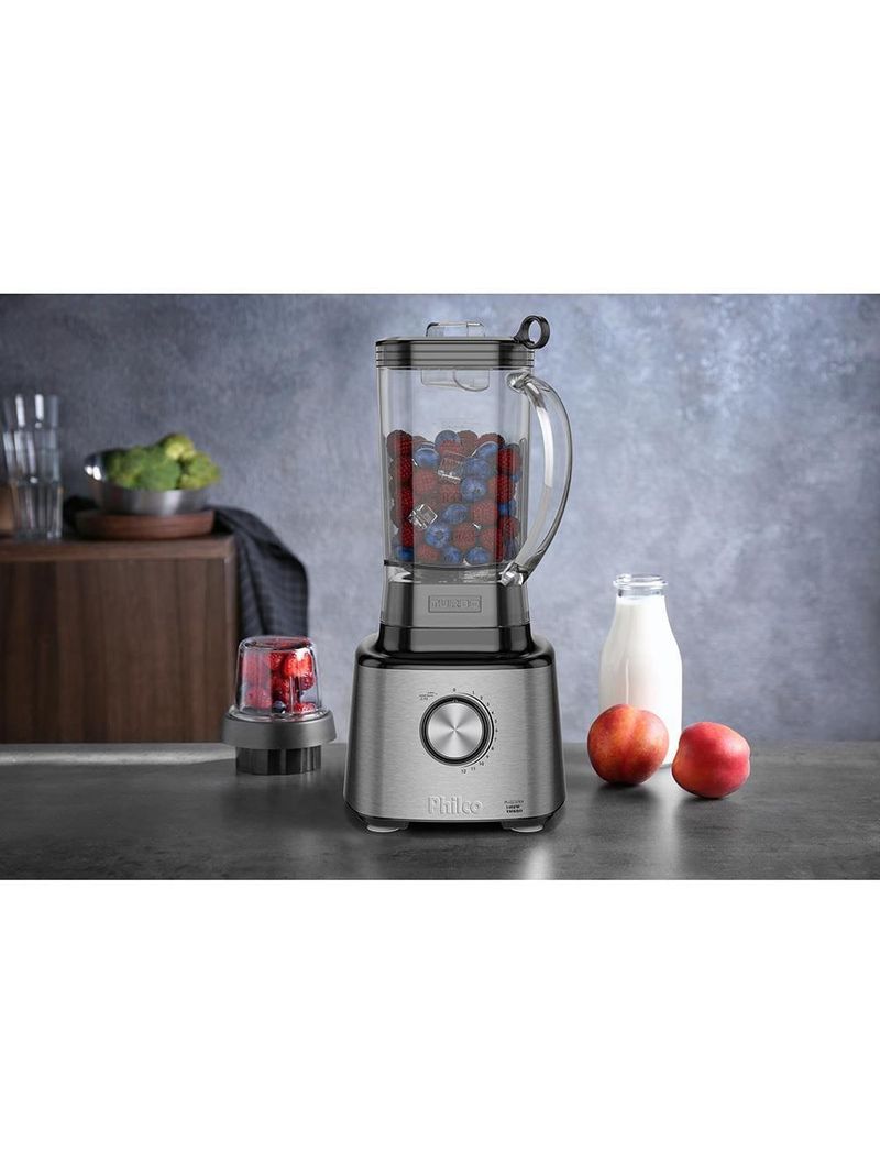 Liquidificador philco plq2100pi turbo preto 1400w com 12 velocidades - preto/inox