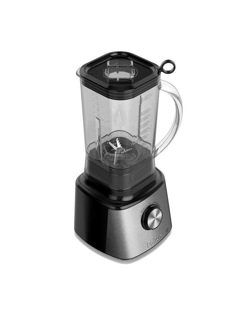 Liquidificador philco plq2100pi turbo preto 1400w com 12 velocidades - preto/inox