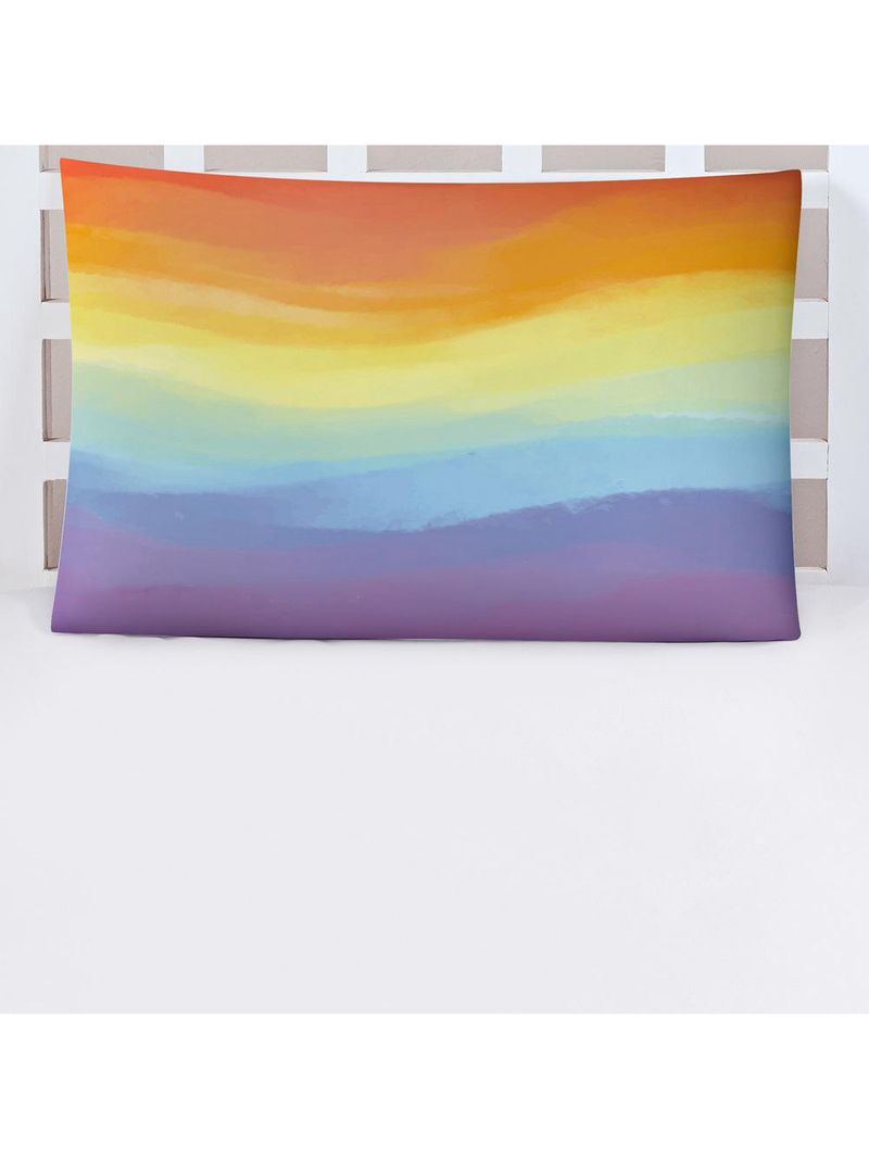 Jogo cama lençol shine solteiro microfibra 180 fios 2 peças - tie dye branco