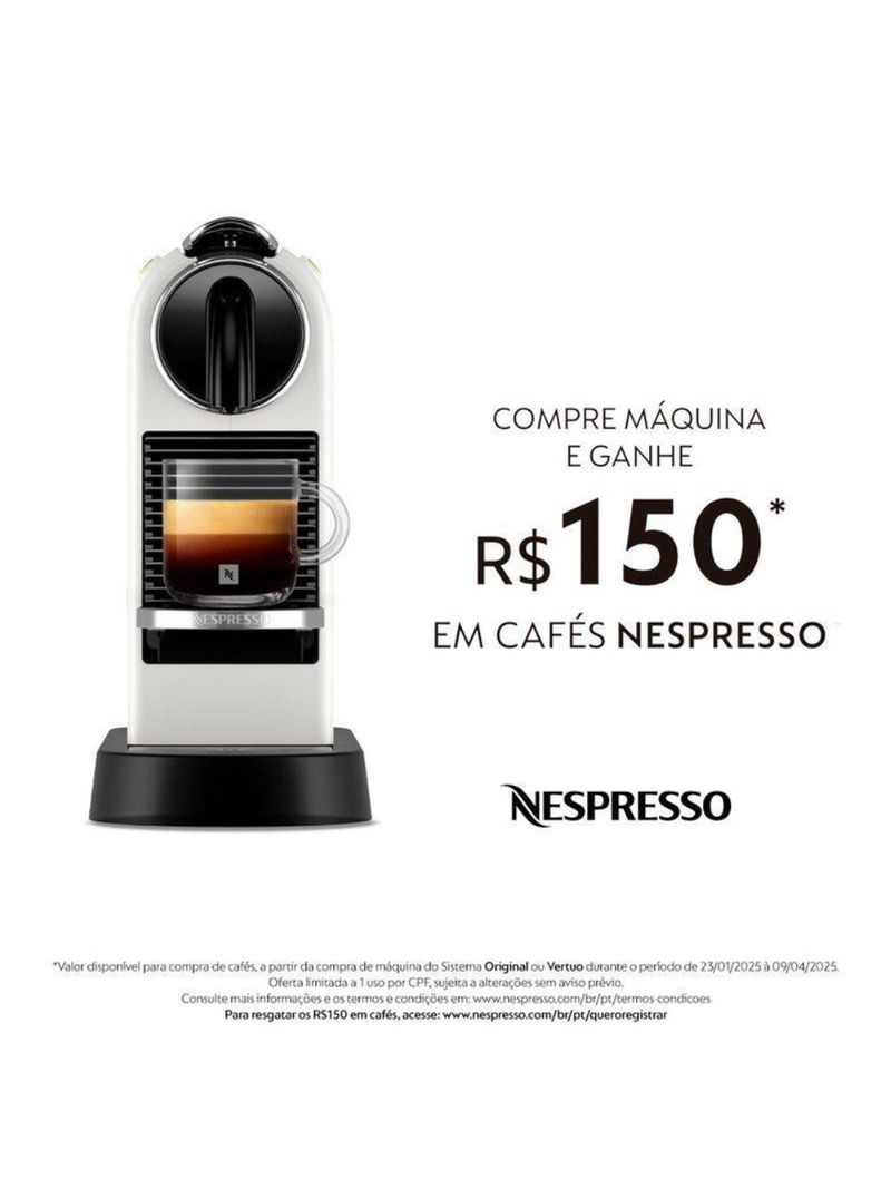 Cafeteira nespresso citiz 1 l 127v 1260 w