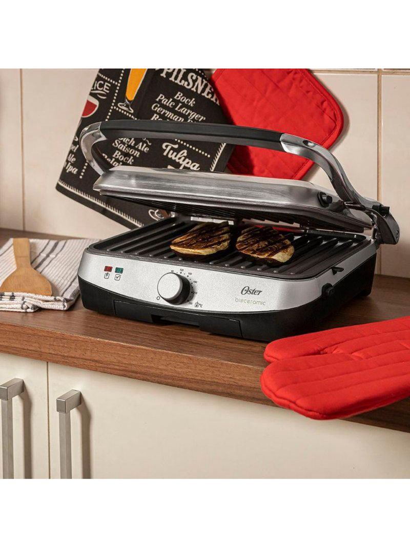 Grill bioceramic panini oster 220v ix
