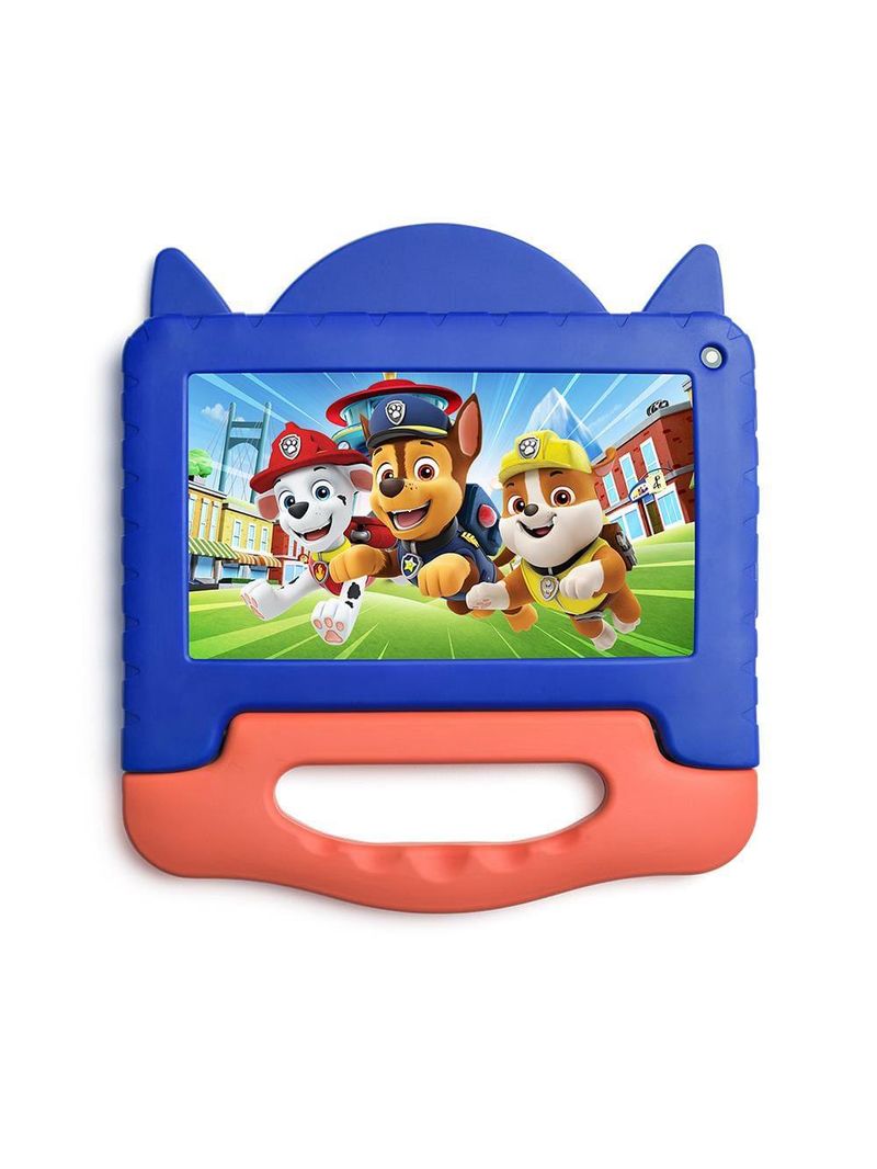 Tablet infantil multi chase patrulha canina 7” android 13 go nb421 quad-core wi-fi 64gb 2mp azul e vermelho