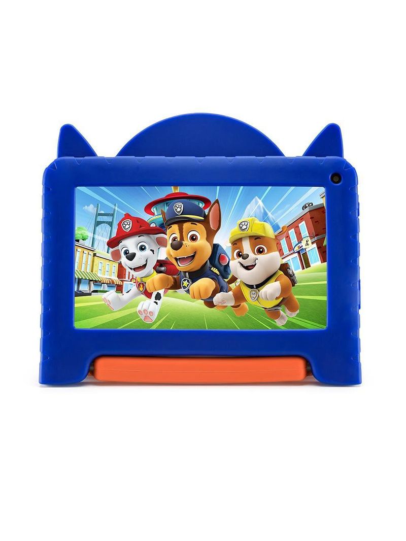 Tablet infantil multi chase patrulha canina 7” android 13 go nb421 quad-core wi-fi 64gb 2mp azul e vermelho