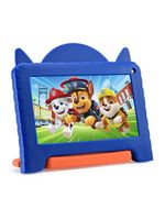 Tablet infantil multi chase patrulha canina 7” android 13 go nb421 quad-core wi-fi 64gb 2mp azul e vermelho