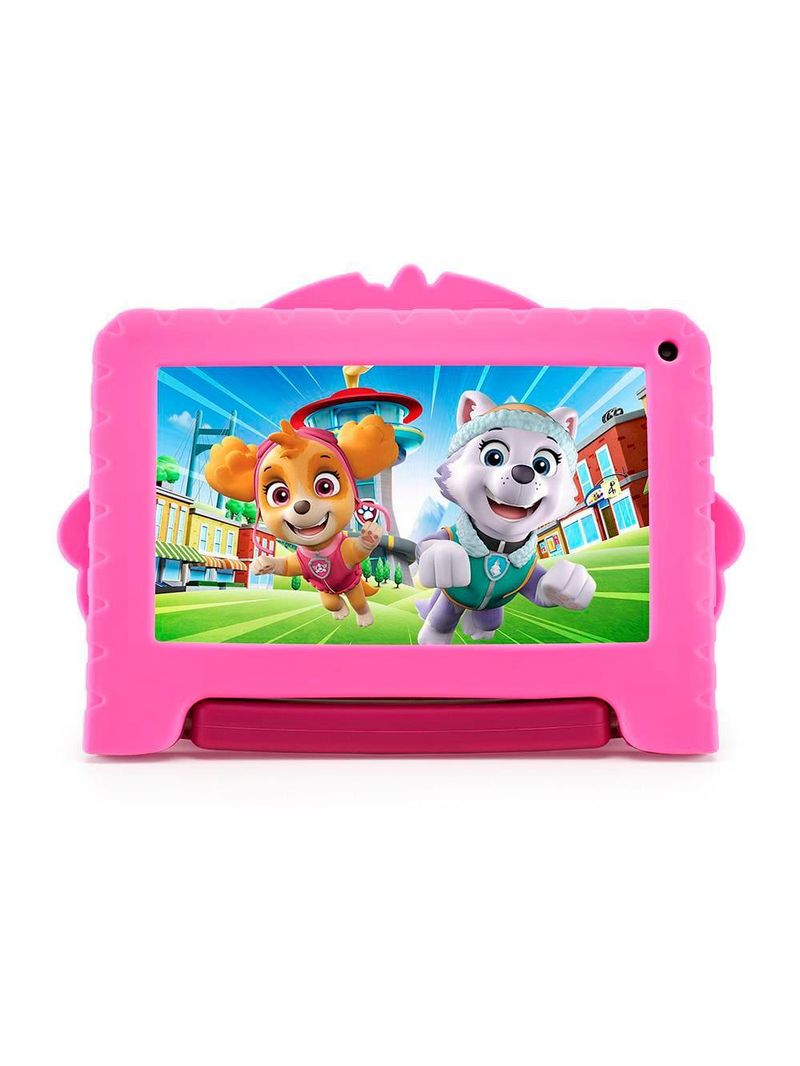 Tablet infantil multi skye patrulha canina 7” android 13 go nb422 quad-core wi-fi 64gb 2mp rosa