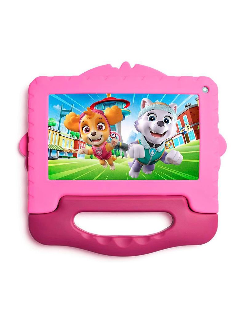 Tablet infantil multi skye patrulha canina 7” android 13 go nb422 quad-core wi-fi 64gb 2mp rosa
