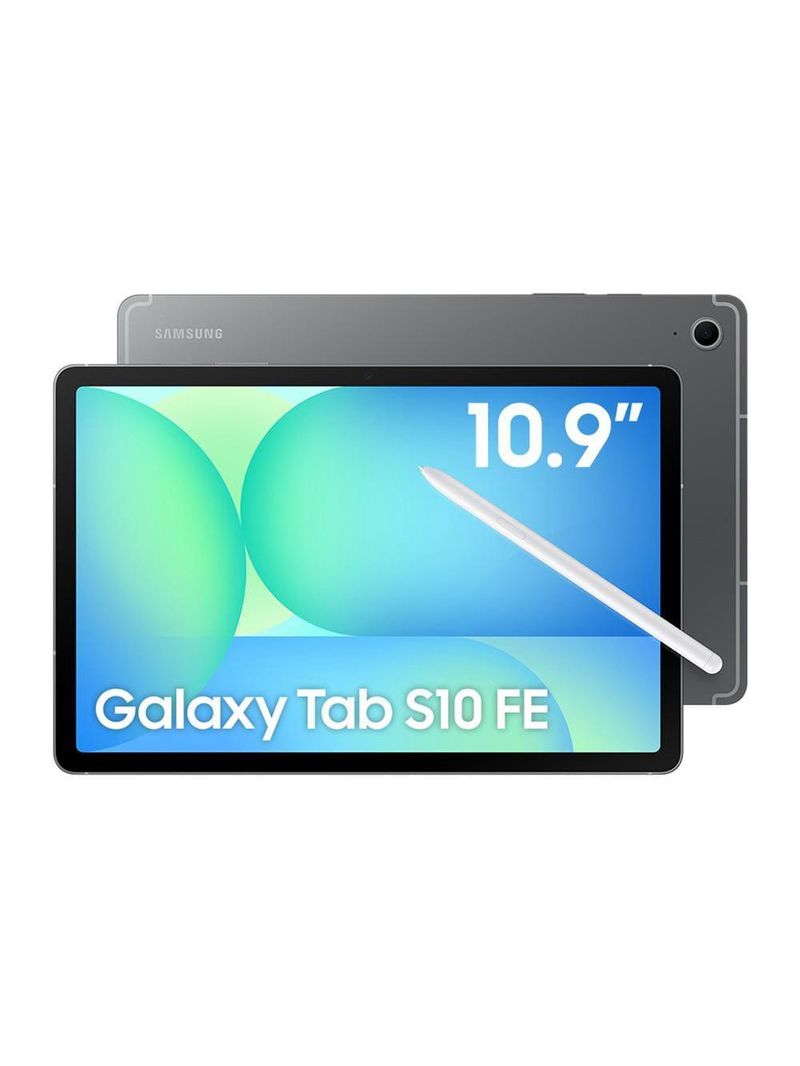 Tablet samsung galaxy tab s10 fe 109" android 15 128gb exynos 1580 wi-fi 13mp caneta s pen capa protetora cinza