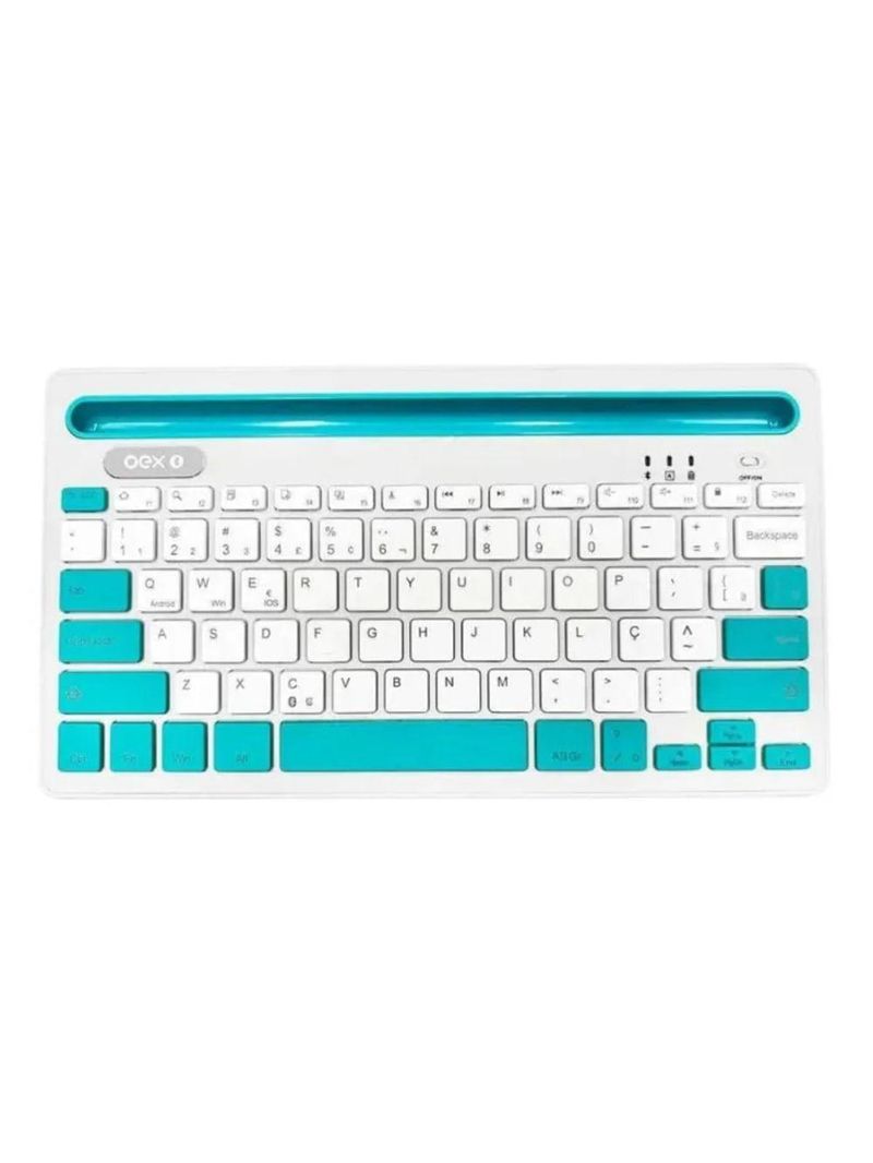 Teclado bluetooth para tablet e smartphone oex class tc502