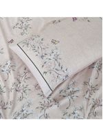 Jogo cama lençol santorini king estampa florida percal 300 fios 4 peças - ramos malva