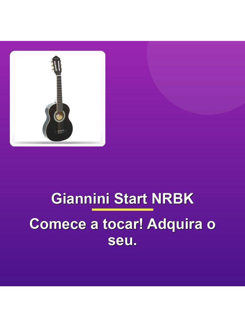 Violão Giannini Start Nrbk Infantil 30 Polegadas Preto