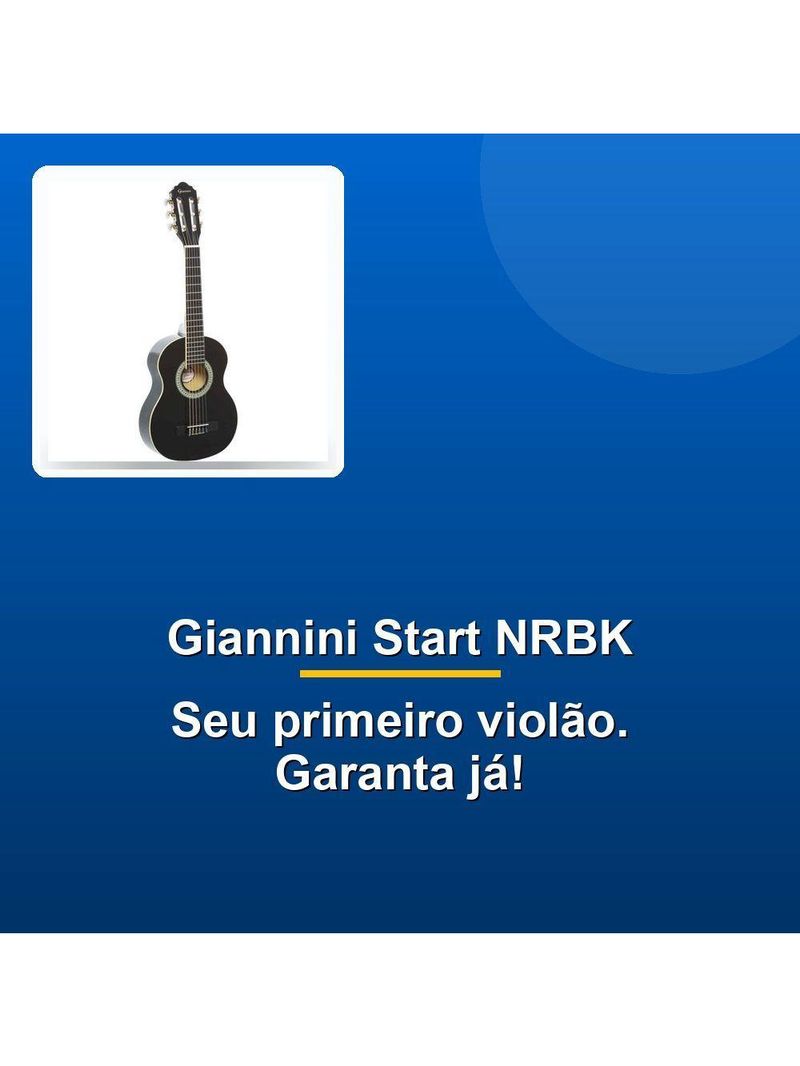 Violão Giannini Start Nrbk Infantil 30 Polegadas Preto