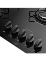 Cooktop 5 Bocas Preto Mesa De Vidro Atlas Agile Up Mega Chama Bivolt