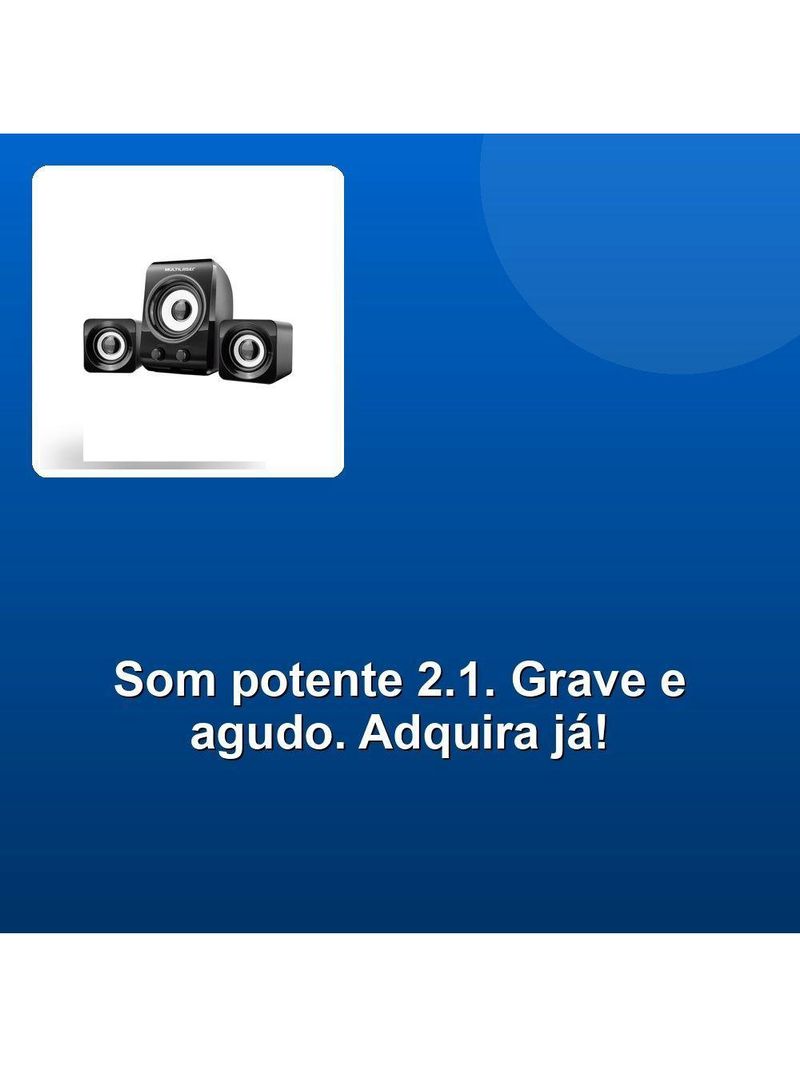 Caixa De Som Multimídia 21 8w+3w Rms Preta Sp172