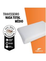 Travesseiro Nasa Total 13cm Viscoelástico Médio Fibrasca Branco