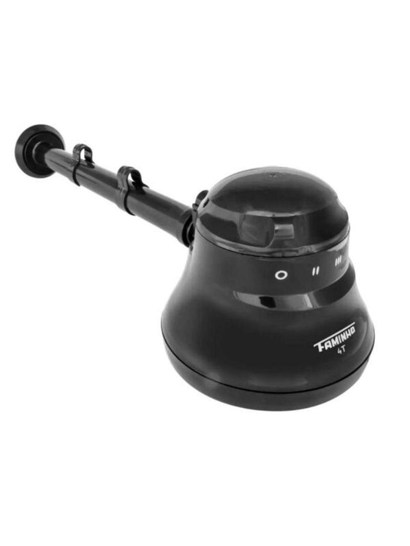 Chuveiro Ducha Faminho Black Fame 4t Com Cano Voltagem 6800W 220V