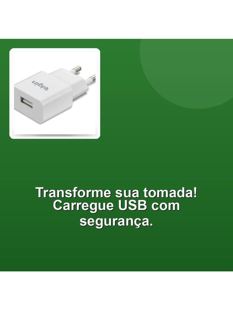 Carregador Tomada Com 1 Saída Usb