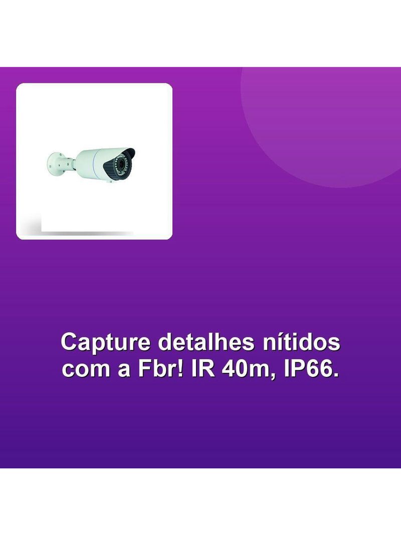 Câmera Fbr Varifocal 720p Ir 40m Ip66