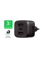 Carregador Ultrarrápido 32w C- 3 Portas Usb 2 Usb-a + 1 Usb