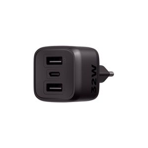Carregador Ultrarrápido 32w C- 3 Portas Usb 2 Usb-a + 1 Usb
