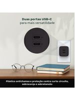 Carregador Ultrarrápido 45w Com 2 Portas Usb-c Gan Ec20 4820