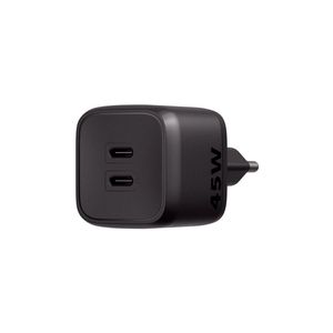 Carregador Ultrarrápido 45w Com 2 Portas Usb-c Gan Ec20 4820