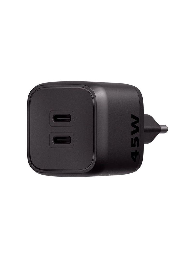 Carregador Ultrarrápido 45w Com 2 Portas Usb-c Gan Ec20 4820