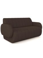 Sofá 2 Lugares Sala Living Orgânico 168cm Fávara K01 Veludo Marrom - Lyam Decor