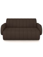 Sofá 2 Lugares Sala Living Orgânico 168cm Fávara K01 Veludo Marrom - Lyam Decor