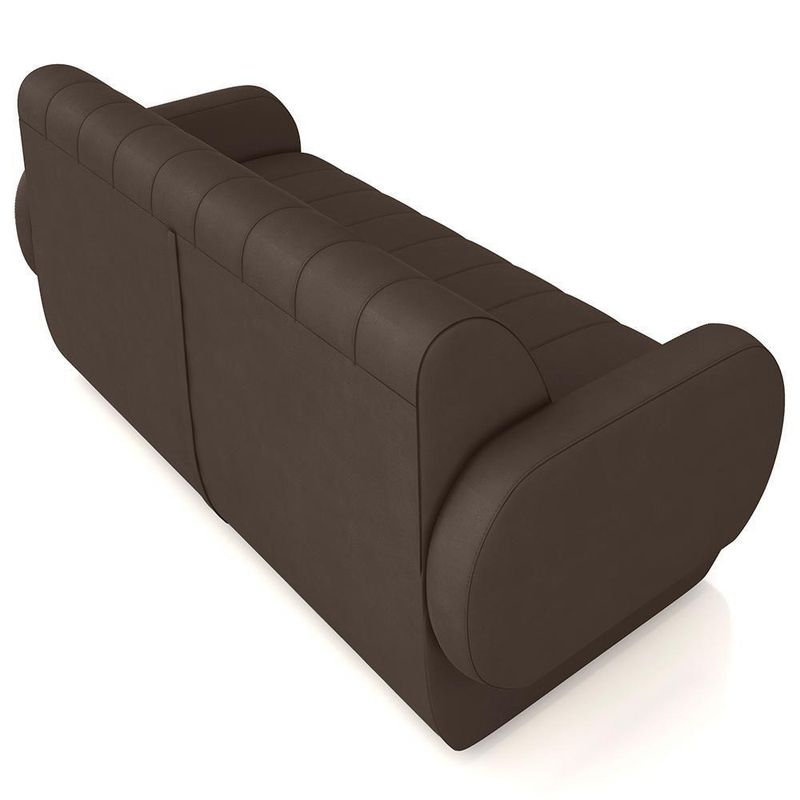 Sofá 2 Lugares Sala Living Orgânico 168cm Fávara K01 Veludo Marrom - Lyam Decor