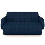 Sofá 2 Lugares Sala Living Orgânico 168cm Fávara K01 Veludo Azul Marinho - Lyam Decor