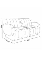 Sofá 2 Lugares Sala Living Orgânico 168cm Fávara K01 Veludo Azul Marinho - Lyam Decor