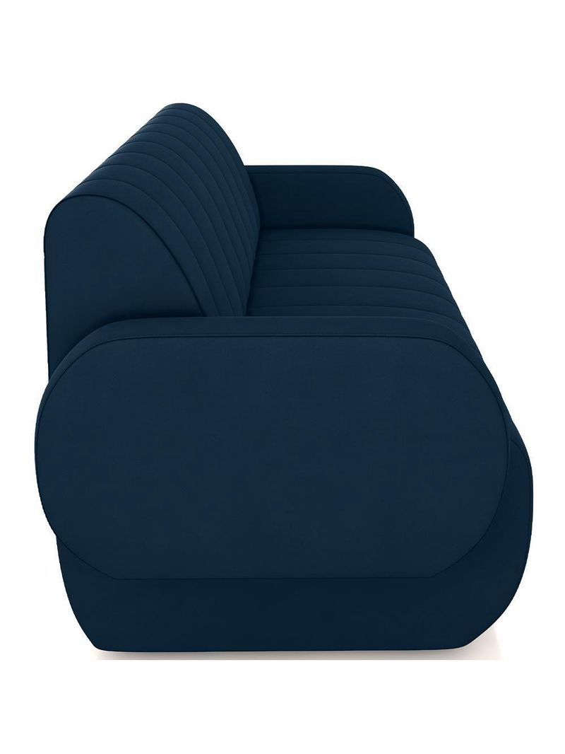Sofá 2 Lugares Sala Living Orgânico 168cm Fávara K01 Veludo Azul Marinho - Lyam Decor