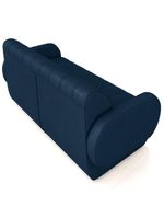 Sofá 2 Lugares Sala Living Orgânico 168cm Fávara K01 Veludo Azul Marinho - Lyam Decor