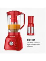 Liquidificador mondial turbo power l99-fr 2,2l 500w 3 velocidades vermelho