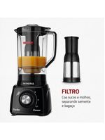 Liquidificador mondial turbo power l-99 fb copo san cristal 3 velocidades 550w preto