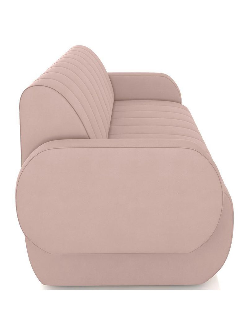 Sofá 2 Lugares Sala Living Orgânico 148cm Fávara K01 Veludo Rosê - Lyam Decor