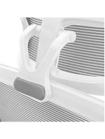 Cadeira Escritório Ergonômica Cinza Com Suporte Lombar Estofado E Apoio De Cabeça Cinza