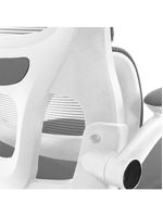 Cadeira Escritório Ergonômica Cinza Com Suporte Lombar Estofado E Apoio De Cabeça Cinza