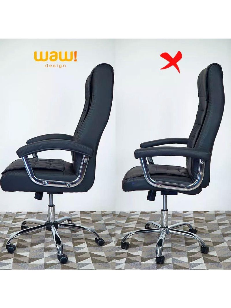 Cadeira Escritório Big Eco Bi Partida Presidente Preta Molas Ensacadas Preto