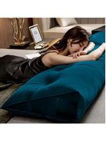 Almofada Para Cabeceira Encosto Apoio Lombar Spot 160cm Com Porta Celular Suede - Abmaza Azul