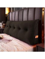 Almofada Para Cabeceira Encosto Apoio Lombar Spot 195cm Com Porta Celular Suede - Abmaza Cor Marrom