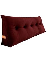 Almofada Para Cabeceira Encosto Apoio Lombar Spot 195cm Com Porta Celular Suede - Abmaza Vermelho