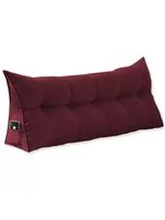 Almofada Para Cabeceira Encosto Apoio Lombar Spot 195cm Com Porta Celular Suede - Abmaza Vermelho